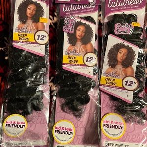 Lulutress Crochet hair 12 inch #1 DEEP WAVE